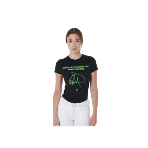 T-shirt Donna EQUESTRO con stampa fluo